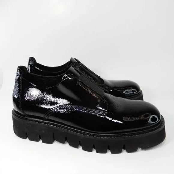 PEDRO GARCIA Silvia Platform Loafers Size 41 11 Black Patent Leather NEW - Picture 9 of 15
